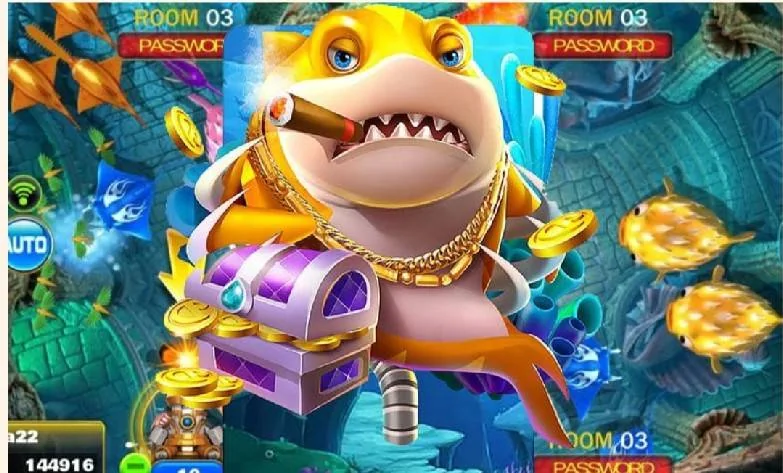 Ilustrasi layar permainan tembak ikan di lobi API33